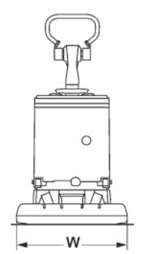 Technische Zeichnung der Dynapac DRP45DX Rüttelplatte 2