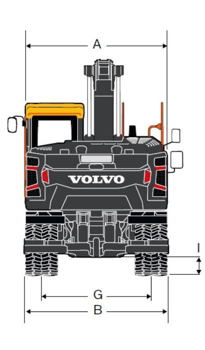 Volvo EWR 130E OQ65 Mobilbagger Zeichnung 2 