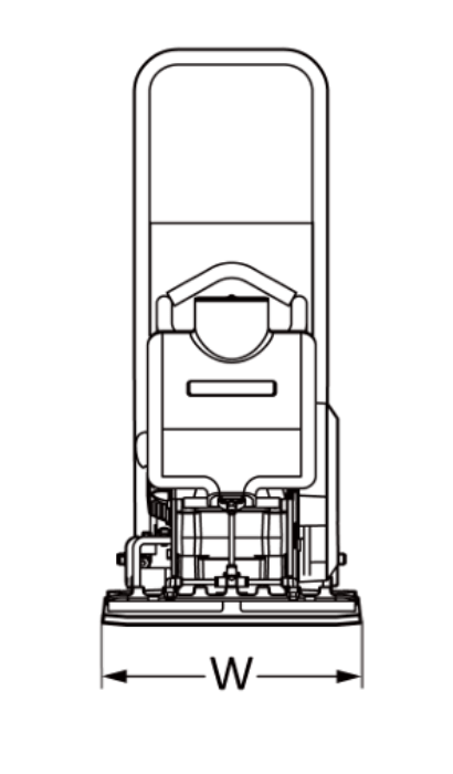 Rüttelplatte Dynapac DFP8X als Technische Zeichnung 1