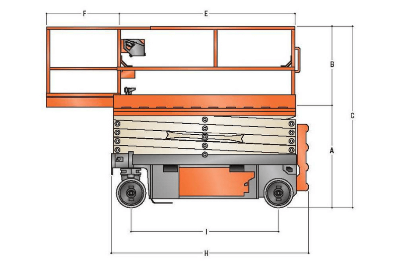 JLG R4045 Scherenarbeitsbühne Zeichnung