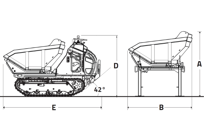 Abmessungen des Dumpers C1500 RIX von Cormidi