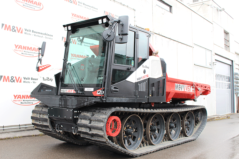 PowerBully 12D Kettendumper zur Miete – leistungsstarkes Baustellenfahrzeug für Materialtransport im Gelände, flexibel und zuverlässig einsetzbar