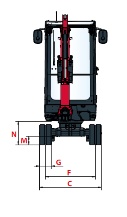 Minibagger SV15VT Abmessungen von Yanmar