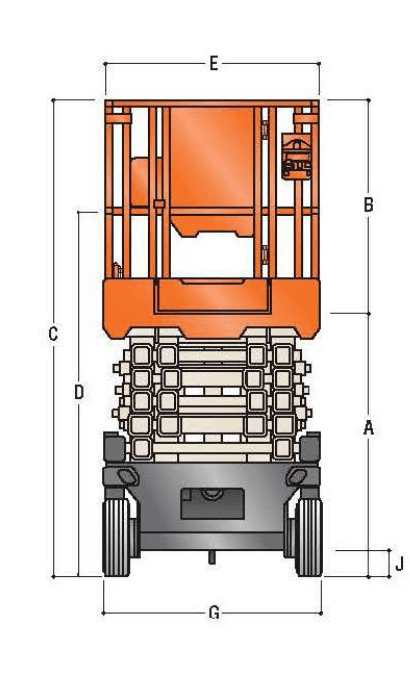 JLG R1932 Technische Zeichnung