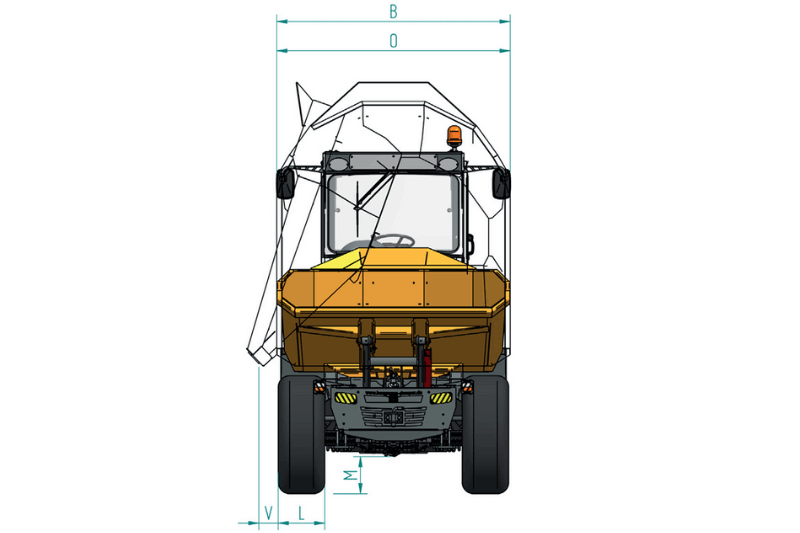 Weitere technische Zeichnung des Bergmann C807s Raddumpers