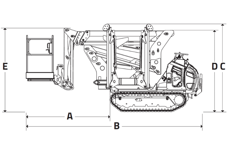 Abmessungen des Dumpers C1600 KB11 von Cormidi