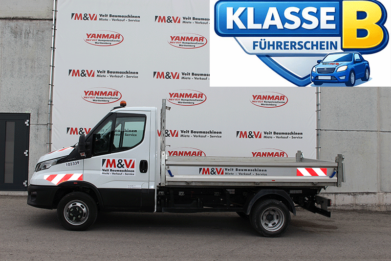 Iveco Daily 35C14 3,5-t-Fahrzeug, fahrbar mit Führerschein Klasse B, ideal für Baustelle, Transport und gewerblichen Einsatz ohne LKW-Führerschein