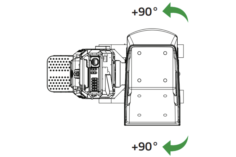 Technische Zeichnung 2 des Cormidi C13.85 RIX mit drehbarer Mulde