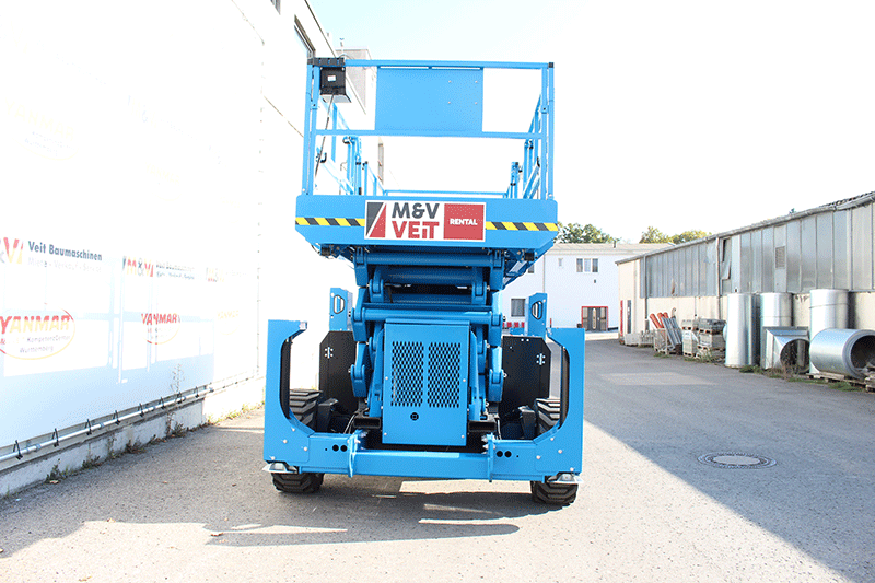 Genie GS-5390 RT – Frontansicht der RT-Scherenarbeitsbühne
