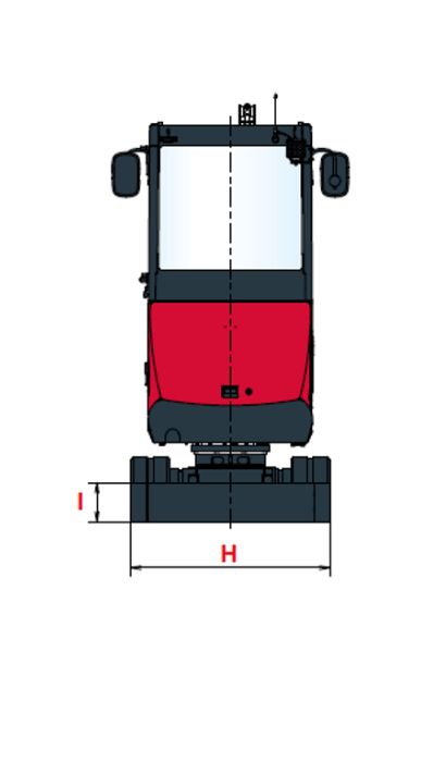 Technische Zeichnung des Minibaggers SV15VT von Yanmar