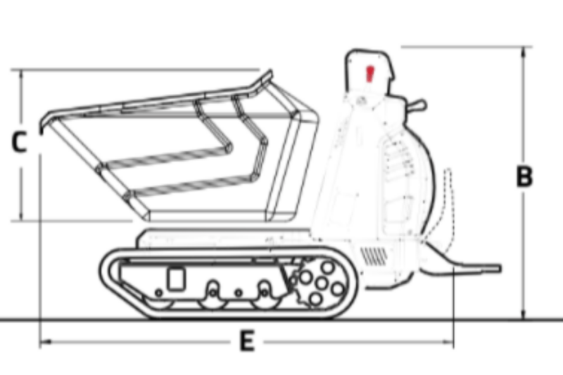 Technische Zeichnung vom Cormidi C10.85 RI-POLY Dumper