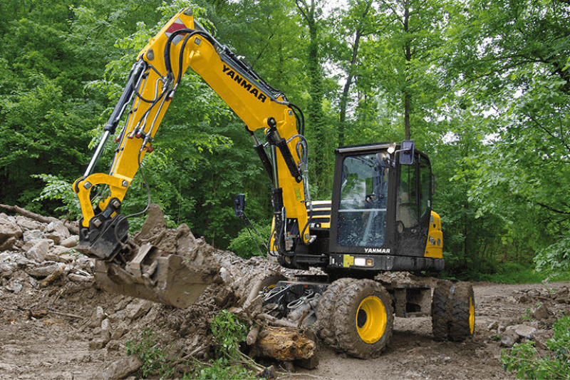 Mobilbagger B95W fürs Baugewerbe