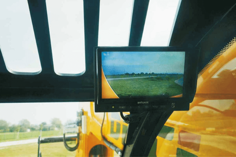 Blick auf das Kamerabild im Display eines Dieci PIVOT T60 Teleskopladers