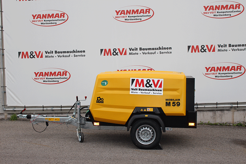 Seitenansicht des Kaeser Mobilair M59PE
