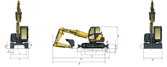 Abmessung Yanmar B7-6