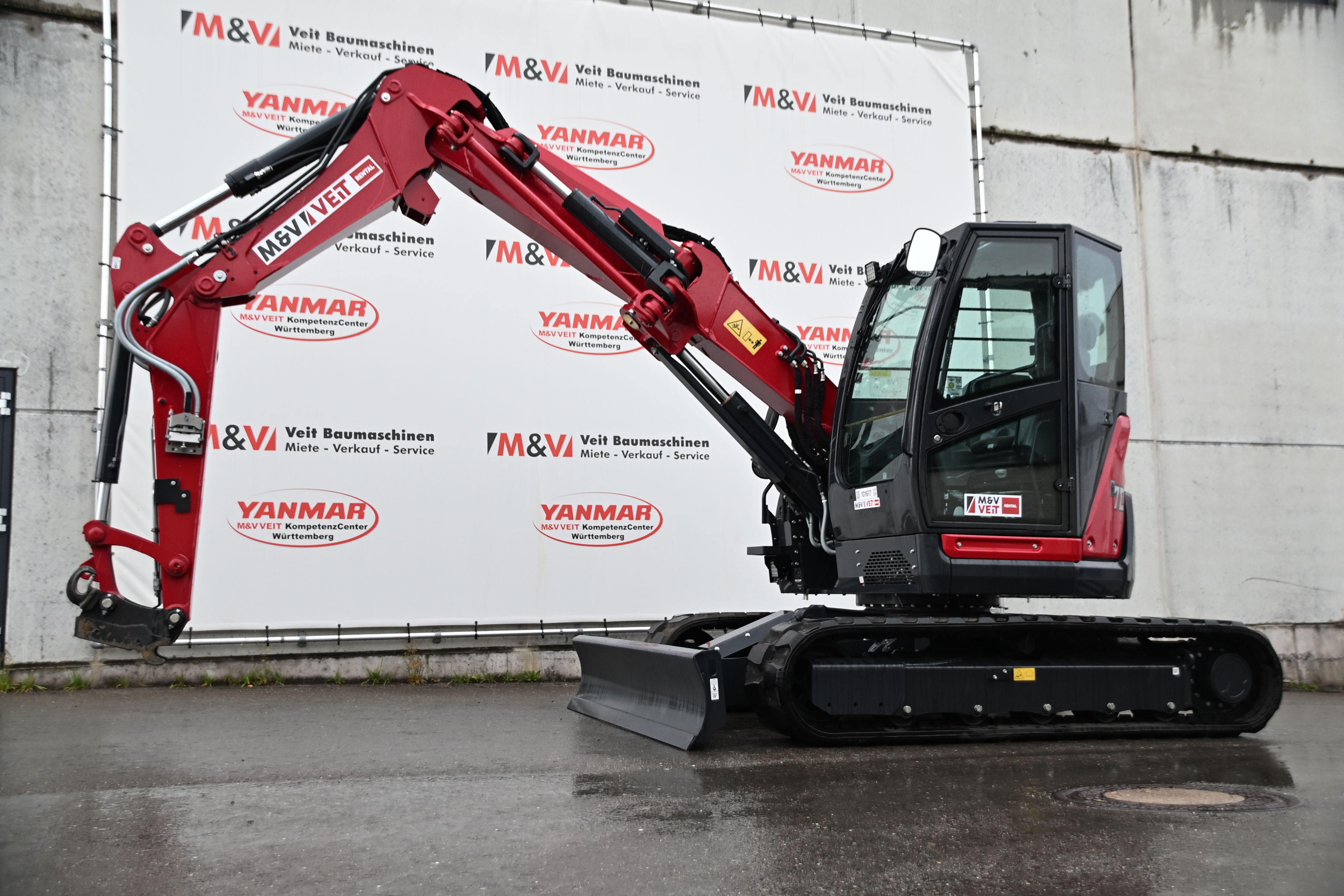 Yanmar B7-6 – Seitenansicht des kompakten Kurzheckbaggers